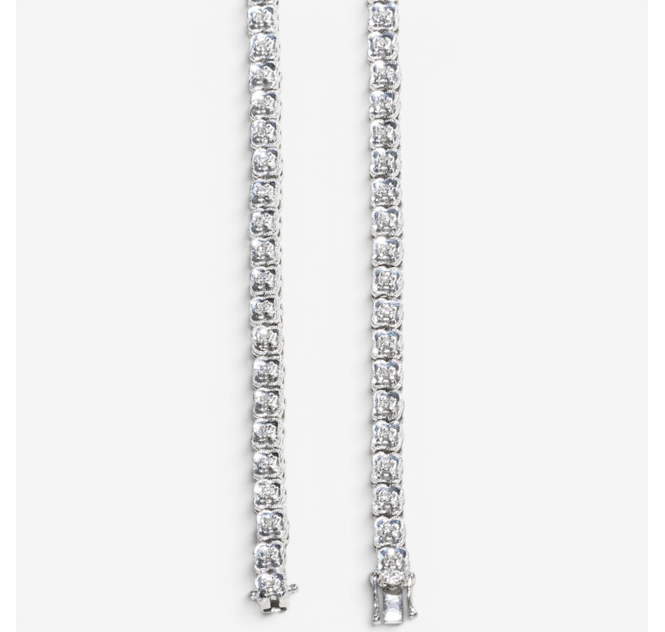 Image 756044_ALTMORE4.jpg, Product 756-044 / Price $9,988.00, Estate Originals 18K White Gold 17" Floral Design Diamond Tennis Necklace from Estate Originals on TSC.ca's Jewellery department