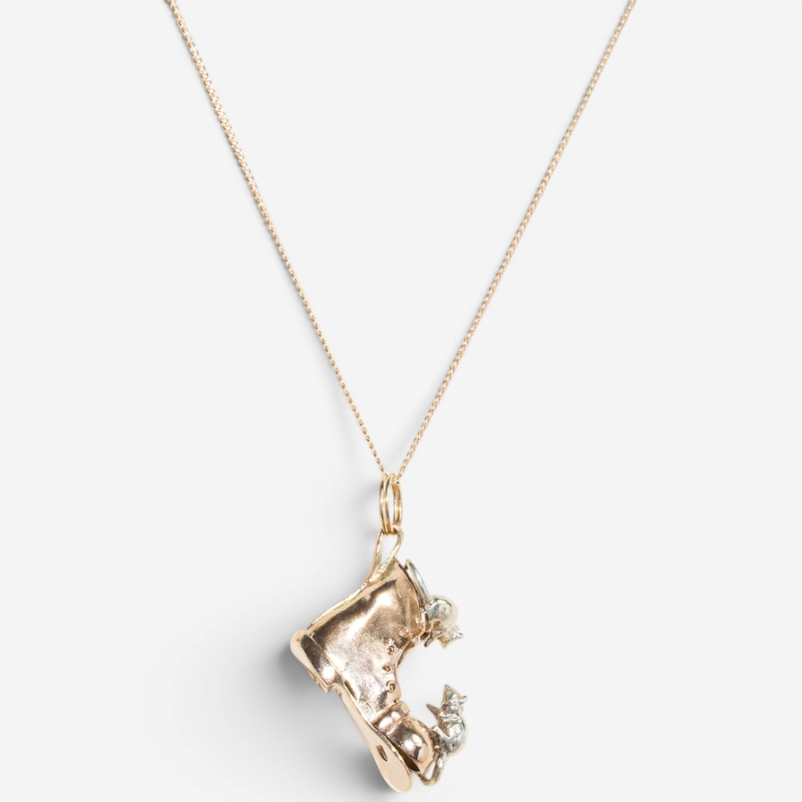 Image 756050.jpg, Product 756-050 / Price $2,295.00, Estate Originals 9K Yellow Gold Two Mice and a Boot Motif Pendant from Estate Originals on TSC.ca's Jewellery department