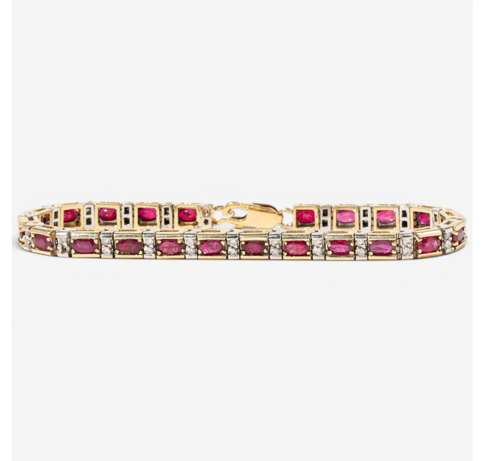 Image 756055_ALTMORE1.jpg, Product 756-055 / Price $8,488.00, Estate Originals 14K Yellow and White Gold 7.25" Ruby and Diamond Bracelet from Estate Originals on TSC.ca's Jewellery department