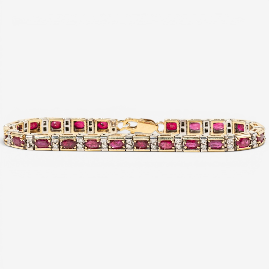 Image 756055_ALTMORE1.jpg, Product 756-055 / Price $8,995.00, Estate Originals 14K Yellow and White Gold 7.25" Ruby and Diamond Bracelet from Estate Originals on TSC.ca's Jewellery department