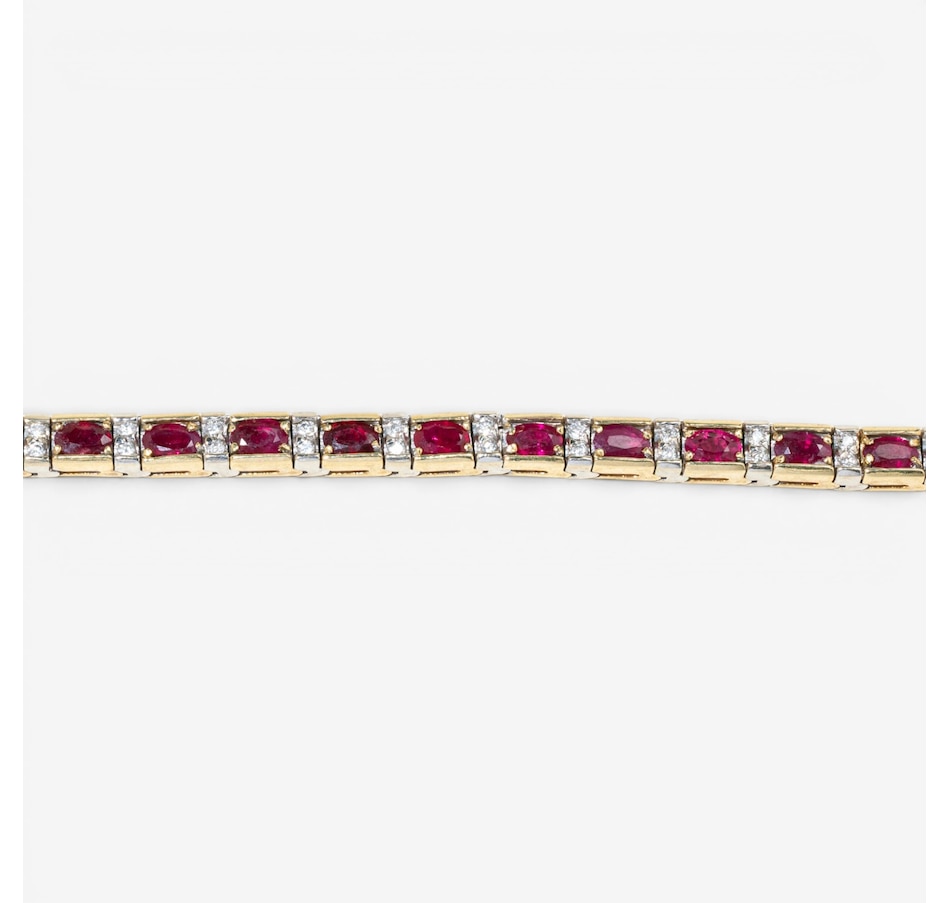 Image 756055_ALTMORE3.jpg, Product 756-055 / Price $8,488.00, Estate Originals 14K Yellow and White Gold 7.25" Ruby and Diamond Bracelet from Estate Originals on TSC.ca's Jewellery department
