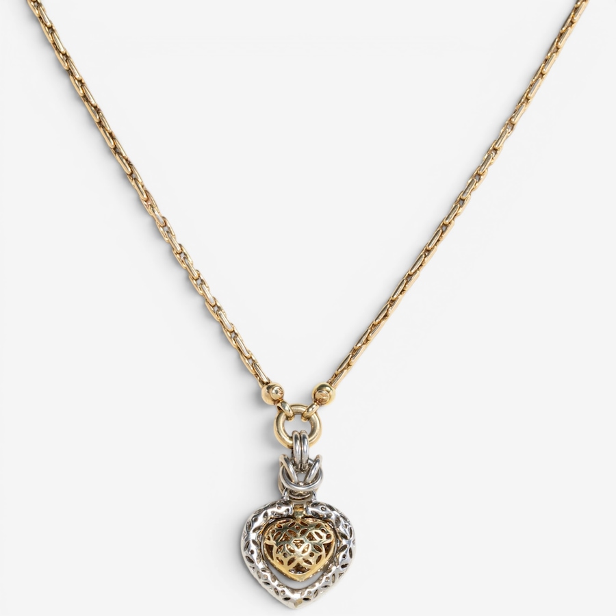 Image 756056_ALTMORE2.jpg, Product 756-056 / Price $7,488.00, Estate Originals Italian-Made 14K Yellow and White Gold 18.25" Diamond Heart Necklace  from Estate Originals on TSC.ca's Jewellery department