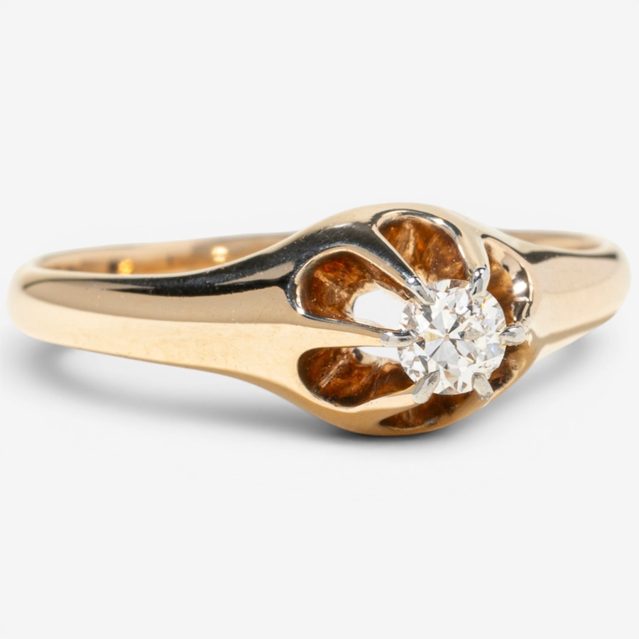 Image 756058_ALTMORE1.jpg, Product 756-058 / Price $1,295.00, Estate Originals 14K Yellow Gold 0.14-Carat Old European-Cut Solitaire Ring from Estate Originals on TSC.ca's Jewellery department