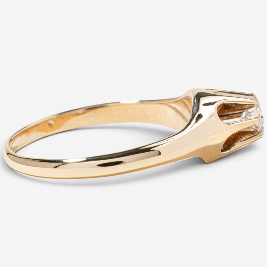Image 756058_ALTMORE2.jpg, Product 756-058 / Price $1,295.00, Estate Originals 14K Yellow Gold 0.14-Carat Old European-Cut Solitaire Ring from Estate Originals on TSC.ca's Jewellery department