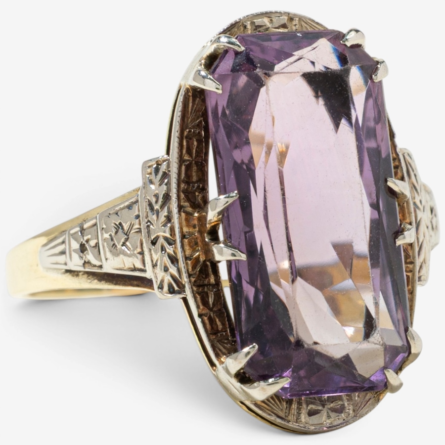 Image 756059_ALTMORE1.jpg, Product 756-059 / Price $1,288.00, Estate Originals 14K Yellow Gold Vintage 6.79 ctw Octagon-Cut Amethyst Ring from Estate Originals on TSC.ca's Jewellery department