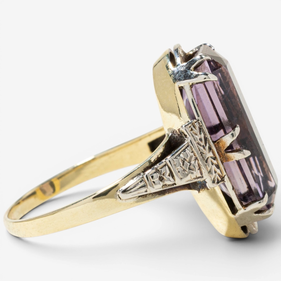 Image 756059_ALTMORE2.jpg, Product 756-059 / Price $1,288.00, Estate Originals 14K Yellow Gold Vintage 6.79 ctw Octagon-Cut Amethyst Ring from Estate Originals on TSC.ca's Jewellery department