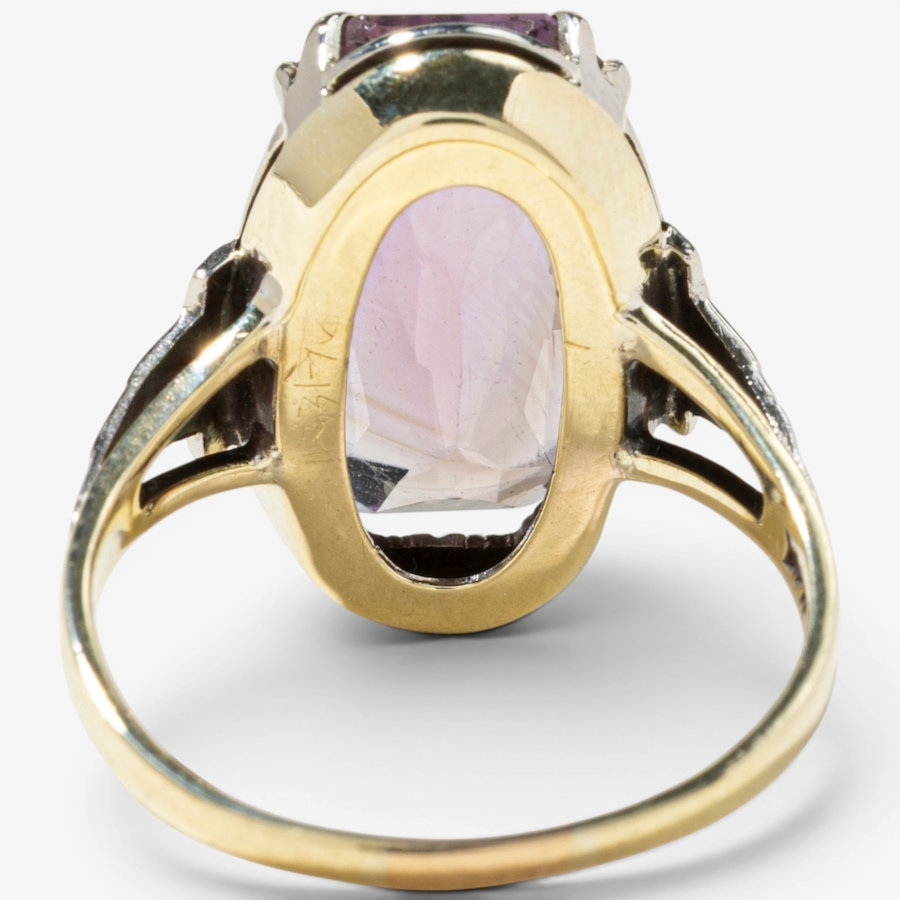 Image 756059_ALTMORE3.jpg, Product 756-059 / Price $1,288.00, Estate Originals 14K Yellow Gold Vintage 6.79 ctw Octagon-Cut Amethyst Ring from Estate Originals on TSC.ca's Jewellery department