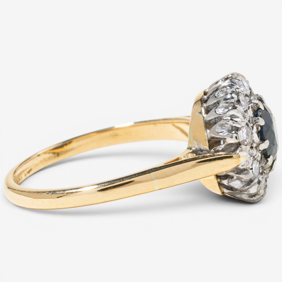 Image 756062_ALTMORE2.jpg, Product 756-062 / Price $2,795.00, Estate Originals 18K and Platinum Sapphire and Diamond Cluster Ring from Estate Originals on TSC.ca's Jewellery department