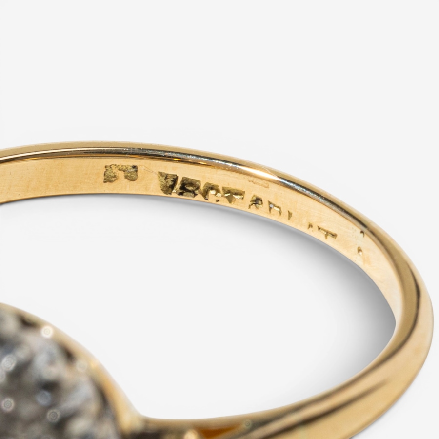 Image 756062_ALTMORE4.jpg, Product 756-062 / Price $2,795.00, Estate Originals 18K and Platinum Sapphire and Diamond Cluster Ring from Estate Originals on TSC.ca's Jewellery department