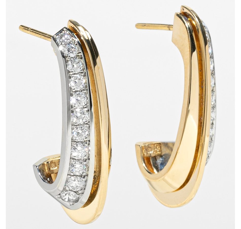 Image 756065_ALTMORE1.jpg, Product 756-065 / Price $4,988.00, Estate Originals 18K Yellow and White Gold Diamond-Set Shrimp Style Earrings from Estate Originals on TSC.ca's Jewellery department