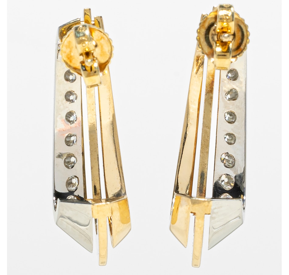 Image 756065_ALTMORE2.jpg, Product 756-065 / Price $4,988.00, Estate Originals 18K Yellow and White Gold Diamond-Set Shrimp Style Earrings from Estate Originals on TSC.ca's Jewellery department