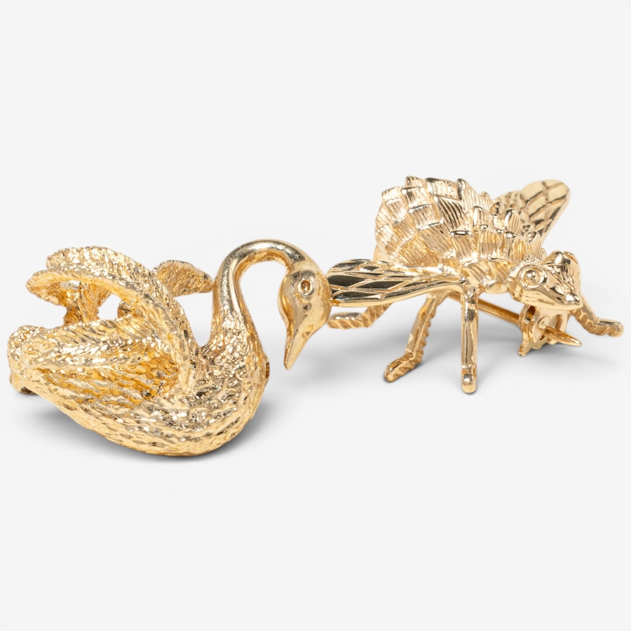 Image 756066_ALTMORE1.jpg, Product 756-066 / Price $2,495.00, Estate Originals 14K Yellow Gold Fly Motif and Swan Motif Scatter Pins from Estate Originals on TSC.ca's Jewellery department
