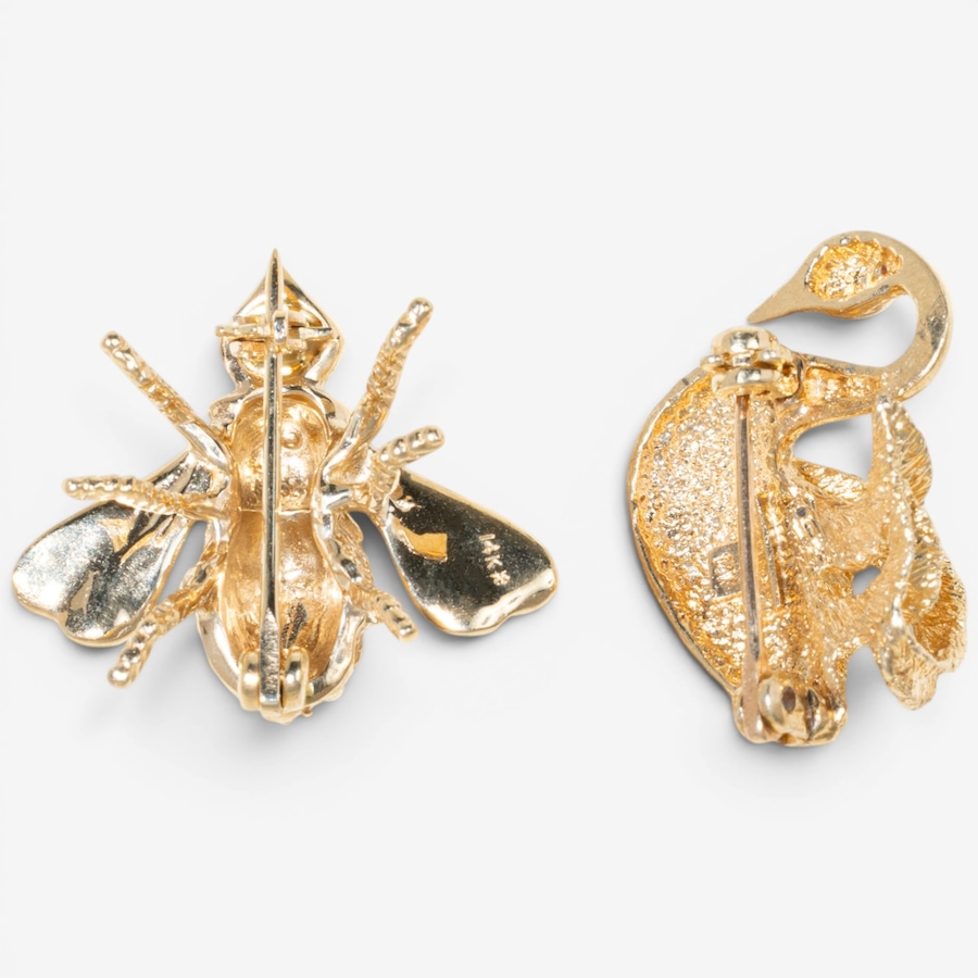 Image 756066_ALTMORE4.jpg, Product 756-066 / Price $2,495.00, Estate Originals 14K Yellow Gold Fly Motif and Swan Motif Scatter Pins from Estate Originals on TSC.ca's Jewellery department