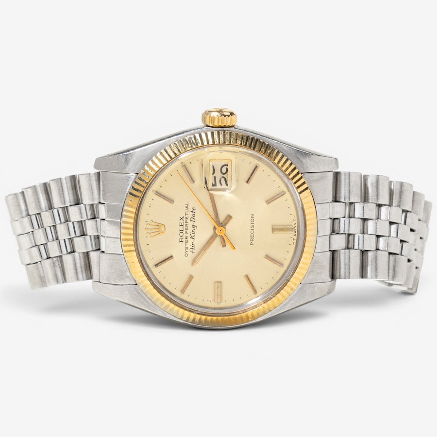 Image 756067_ALTMORE1.jpg, Product 756-067 / Price $5,988.00, Estate Originals Stainless Steel and 14K Yellow Gold Rolex Oyster Perpetual Air King Swiss-Made Watch from Estate Originals on TSC.ca's Jewellery department