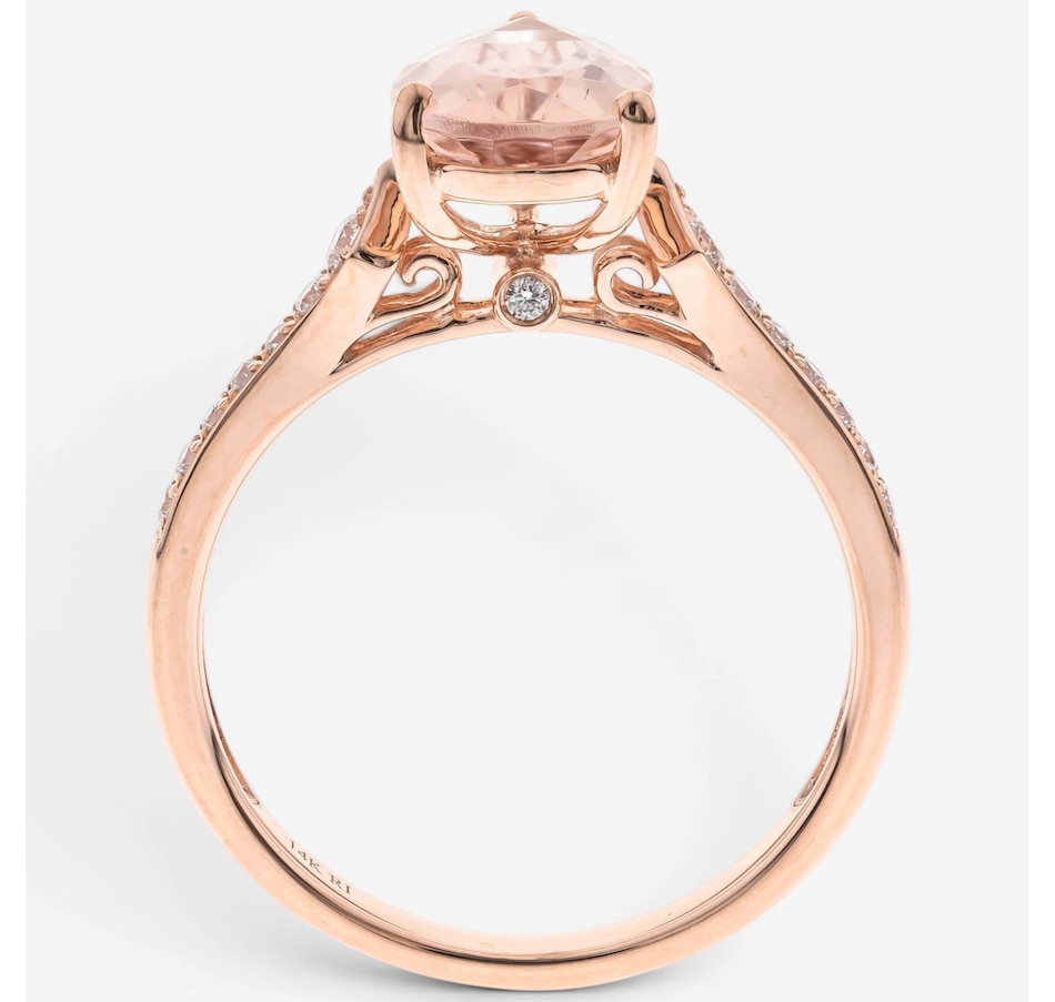 Image 756071_ALTMORE1.jpg, Product 756-071 / Price $1,799.99, 14K Rose Gold Pear Shape Morganite & Diamond Ring from Diamond Show on TSC.ca's Jewellery department