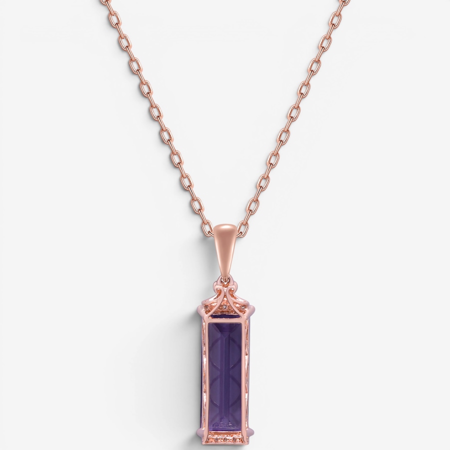 Image 756075_ALTMORE2.jpg, Product 756-075 / Price $1,129.99, 10K Rose Gold Amethyst & Diamond Pendant with Chain from Diamond Show on TSC.ca's Jewellery department