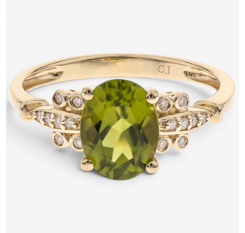 Image 756079.jpg, Product 756-079 / Price $799.99, 10K Yellow Gold Peridot & Diamond Ring from Diamond Show on TSC.ca's Jewellery department