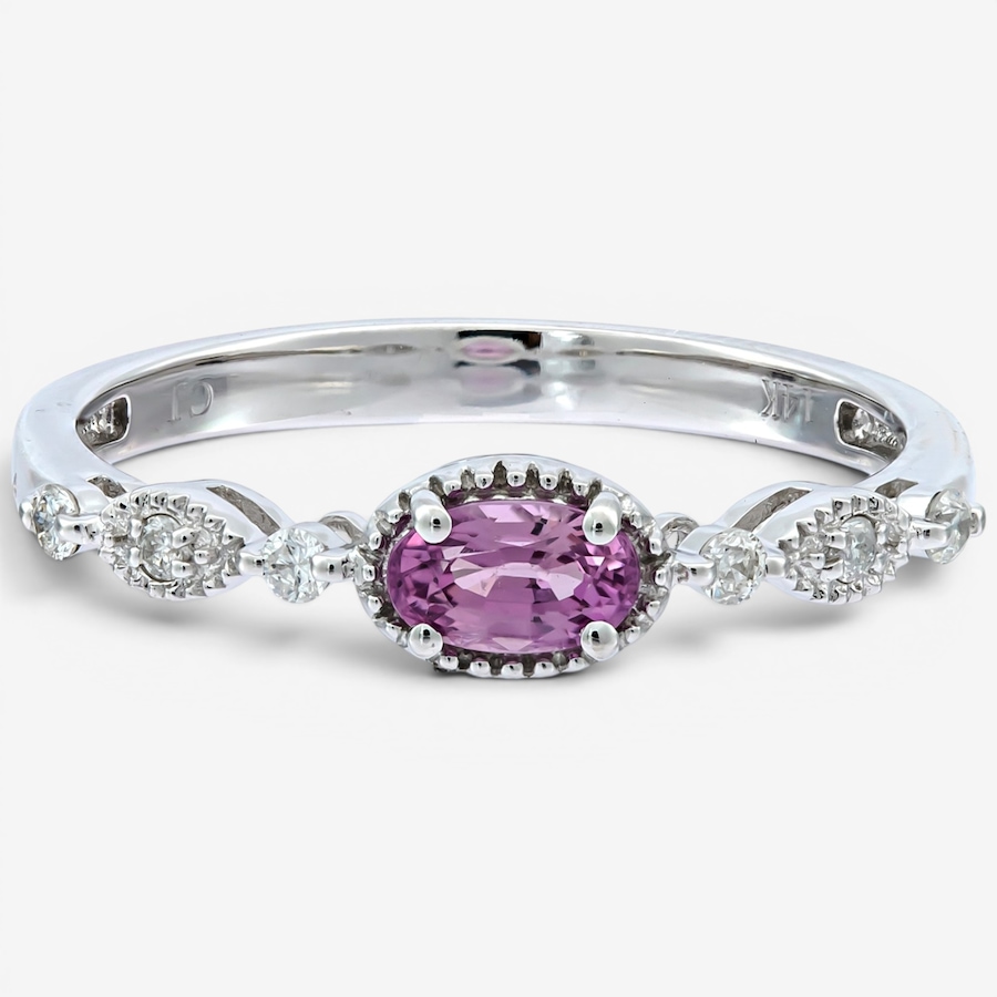 Image 756087.jpg, Product 756-087 / Price $1,199.99,  Cirari 14K White Gold Pink Sapphire & Diamond Ring from Cirari on TSC.ca's Jewellery department