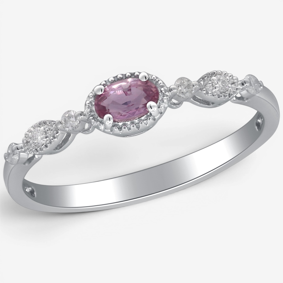 Image 756087_ALTMORE2.jpg, Product 756-087 / Price $1,199.99,  Cirari 14K White Gold Pink Sapphire & Diamond Ring from Cirari on TSC.ca's Jewellery department