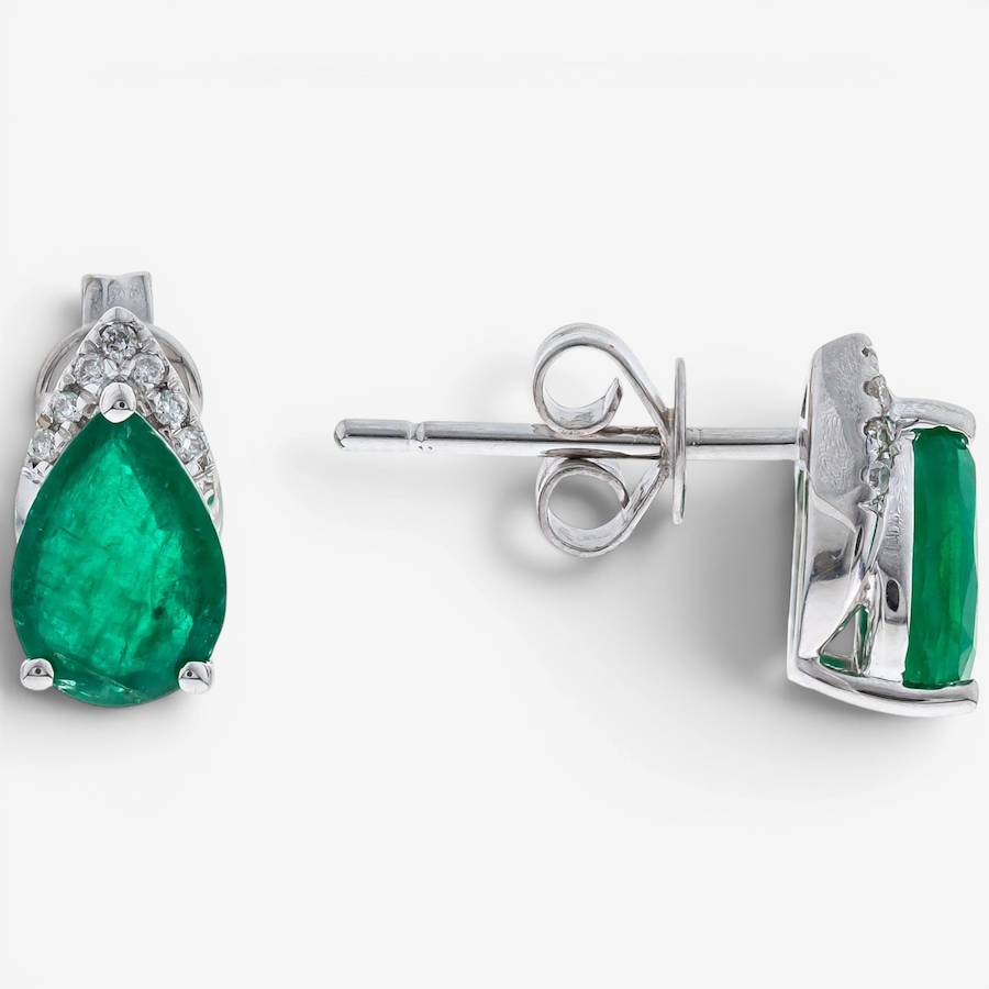 Image 756088.jpg, Product 756-088 / Price $1,199.99, Cirari 14K White Gold Emerald & Diamond Earrings from Cirari on TSC.ca's Jewellery department