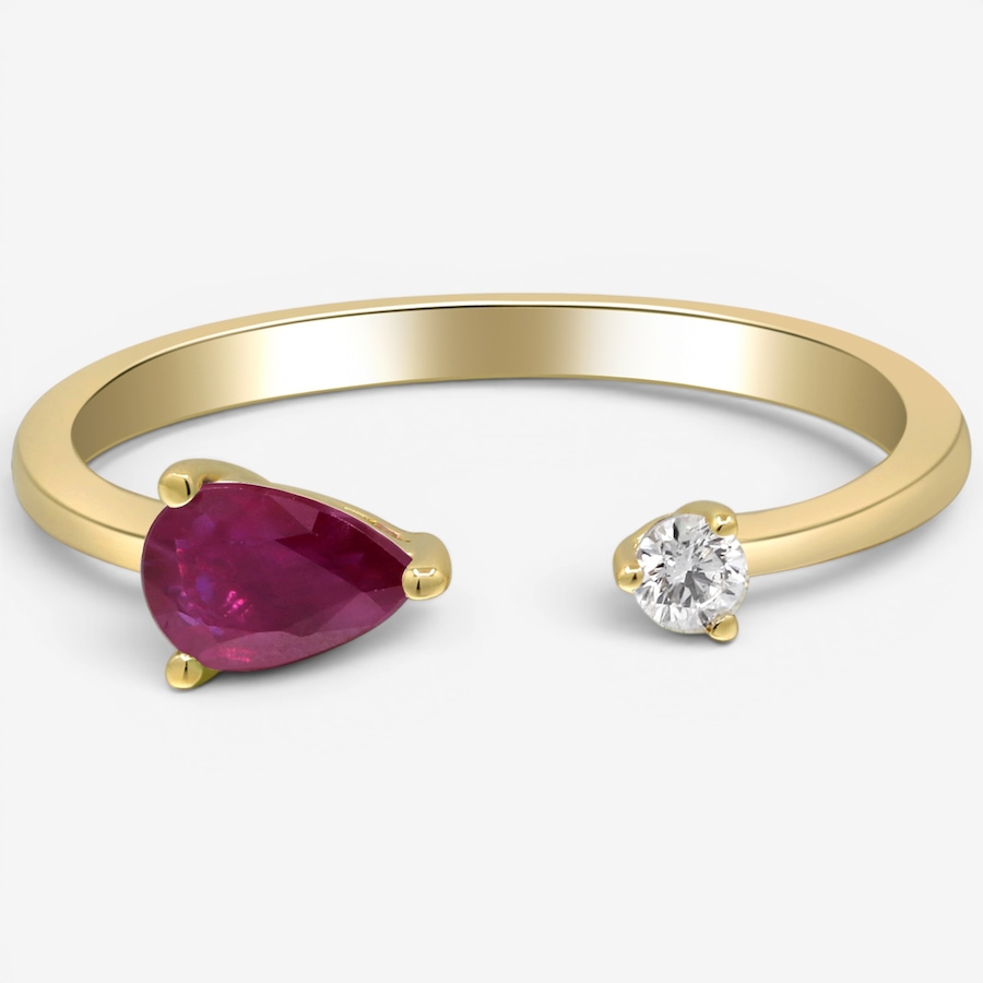 Image 756092.jpg, Product 756-092 / Price $749.99, Cirari 10K Yellow Gold Open Front Ruby Ring from Cirari on TSC.ca's Jewellery department
