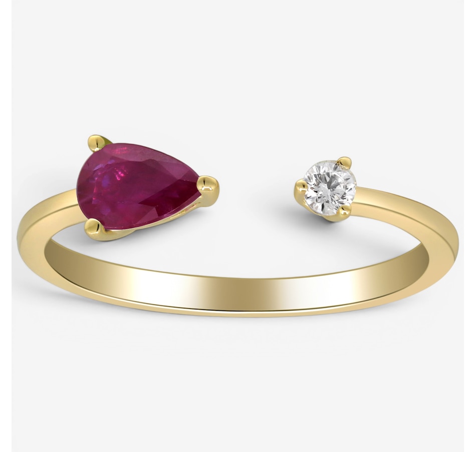 Image 756092_ALTMORE1.jpg, Product 756-092 / Price $649.99, Cirari 10K Yellow Gold Open Front Ruby Ring from Cirari on TSC.ca's Jewellery department