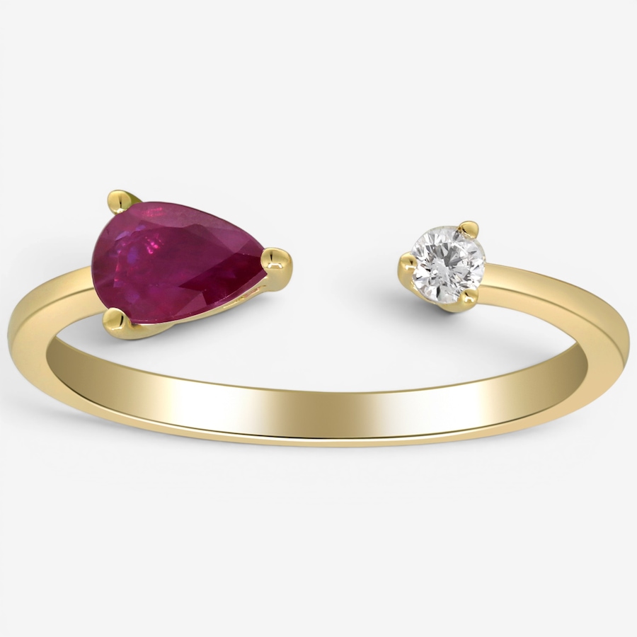 Image 756092_ALTMORE1.jpg, Product 756-092 / Price $749.99, Cirari 10K Yellow Gold Open Front Ruby Ring from Cirari on TSC.ca's Jewellery department