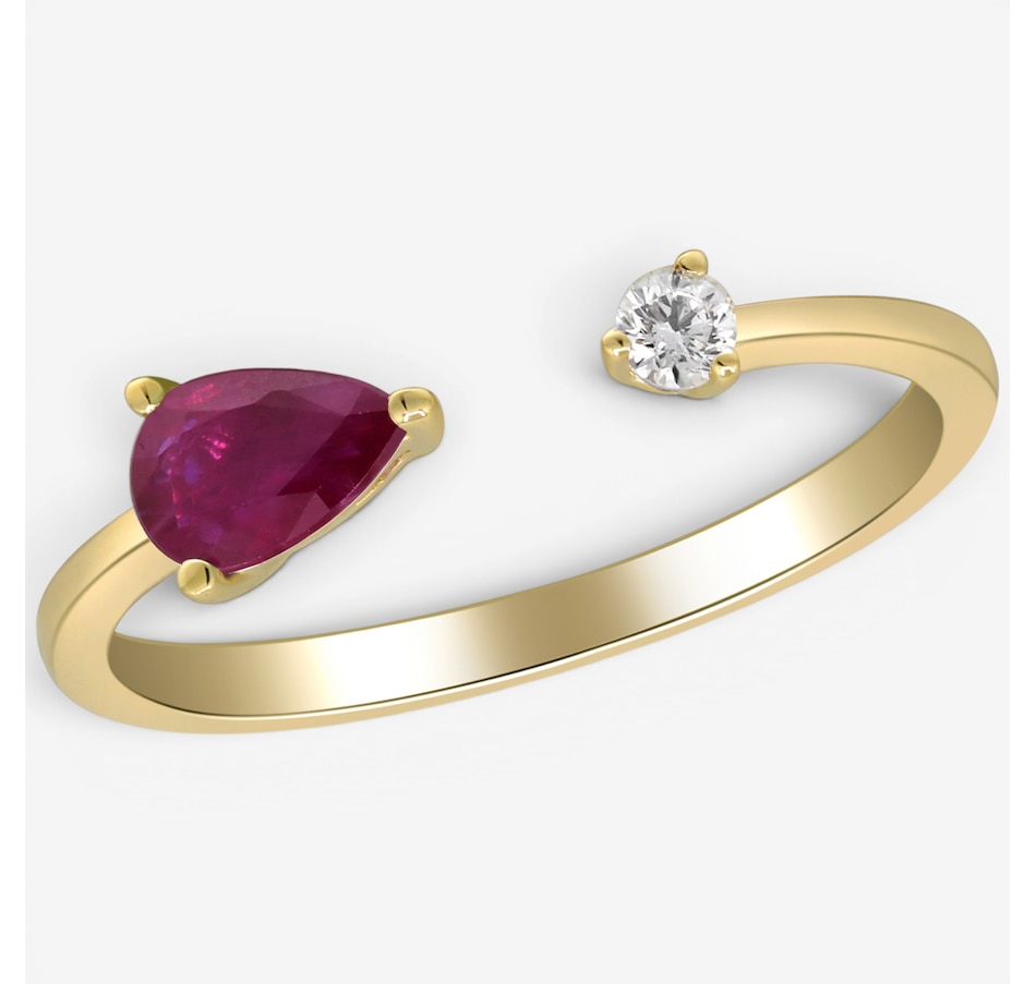 Image 756092_ALTMORE2.jpg, Product 756-092 / Price $649.99, Cirari 10K Yellow Gold Open Front Ruby Ring from Cirari on TSC.ca's Jewellery department