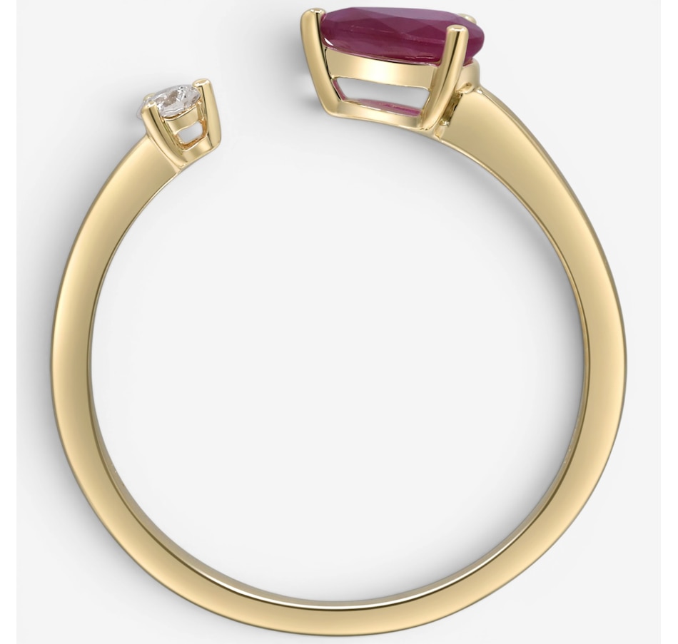 Image 756092_ALTMORE4.jpg, Product 756-092 / Price $649.99, Cirari 10K Yellow Gold Open Front Ruby Ring from Cirari on TSC.ca's Jewellery department