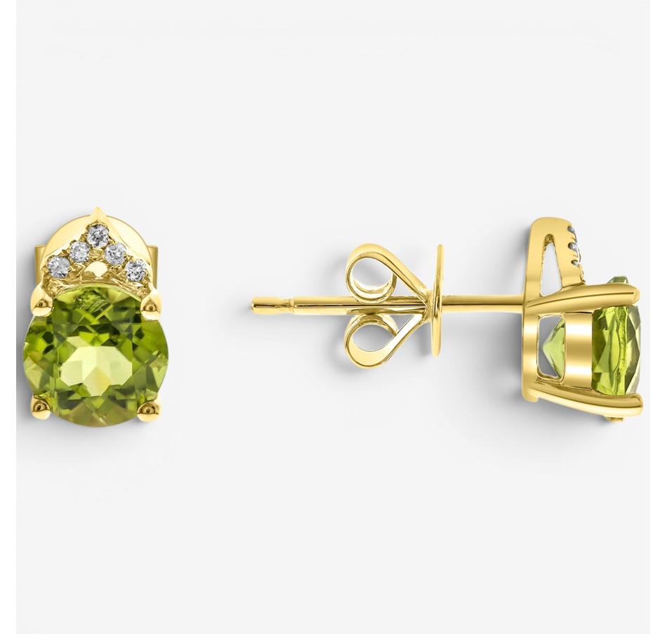 Image 756094.jpg, Product 756-094 / Price $449.99, Cirari 10K Yellow Gold Peridot & Diamond Stud Earrings from Cirari on TSC.ca's Jewellery department