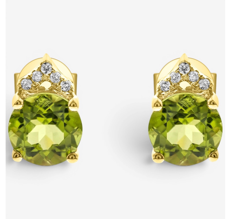 Image 756094_ALTMORE1.jpg, Product 756-094 / Price $449.99, Cirari 10K Yellow Gold Peridot & Diamond Stud Earrings from Cirari on TSC.ca's Jewellery department