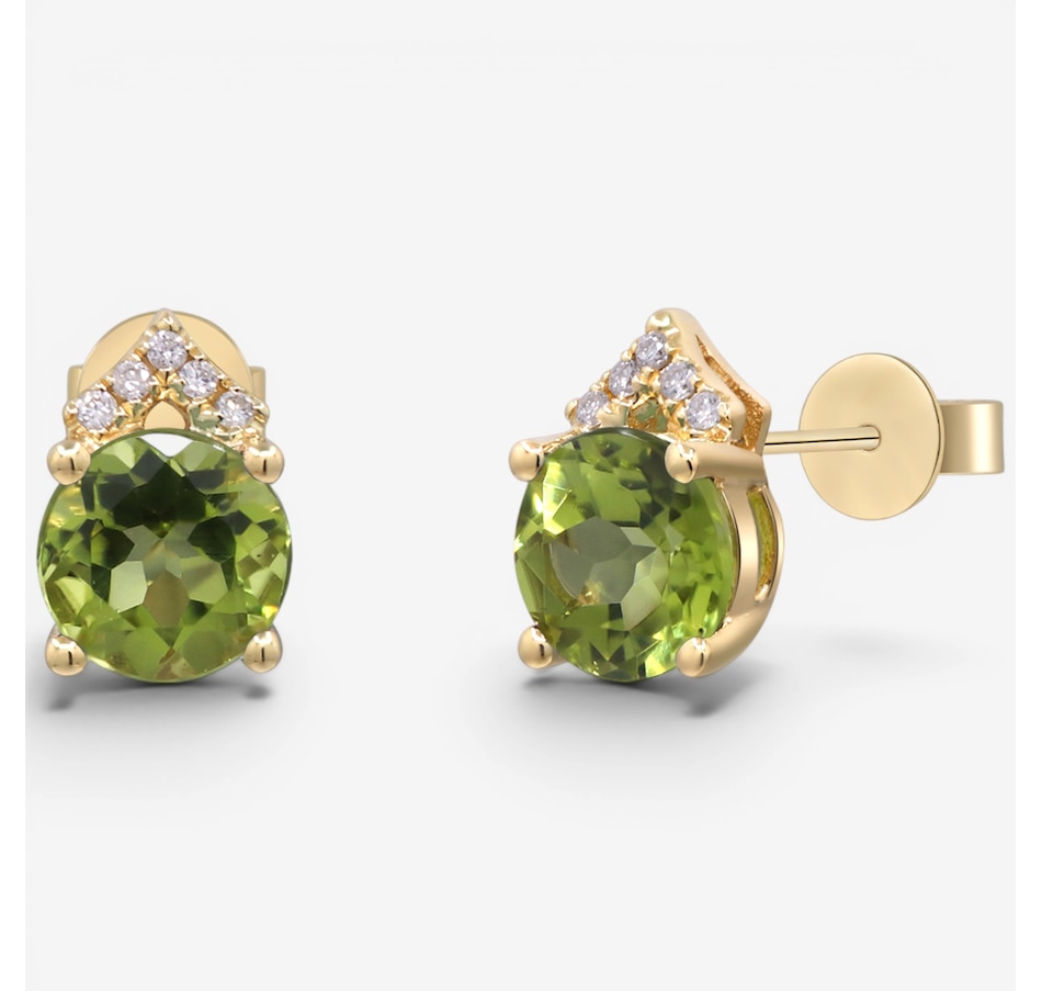 Image 756094_ALTMORE2.jpg, Product 756-094 / Price $449.99, Cirari 10K Yellow Gold Peridot & Diamond Stud Earrings from Cirari on TSC.ca's Jewellery department