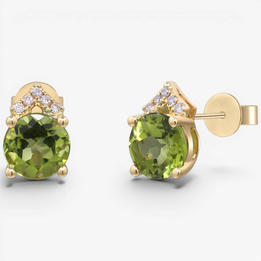 Image 756094_ALTMORE2.jpg, Product 756-094 / Price $529.99, Cirari 10K Yellow Gold Peridot & Diamond Stud Earrings from Cirari on TSC.ca's Jewellery department