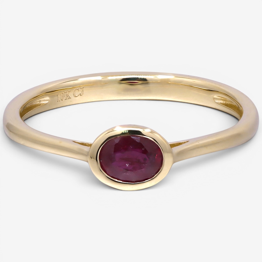 Image 756095.jpg, Product 756-095 / Price $749.99, Cirari 10K Yellow Gold Bezel Set Ruby Ring from Cirari on TSC.ca's Jewellery department