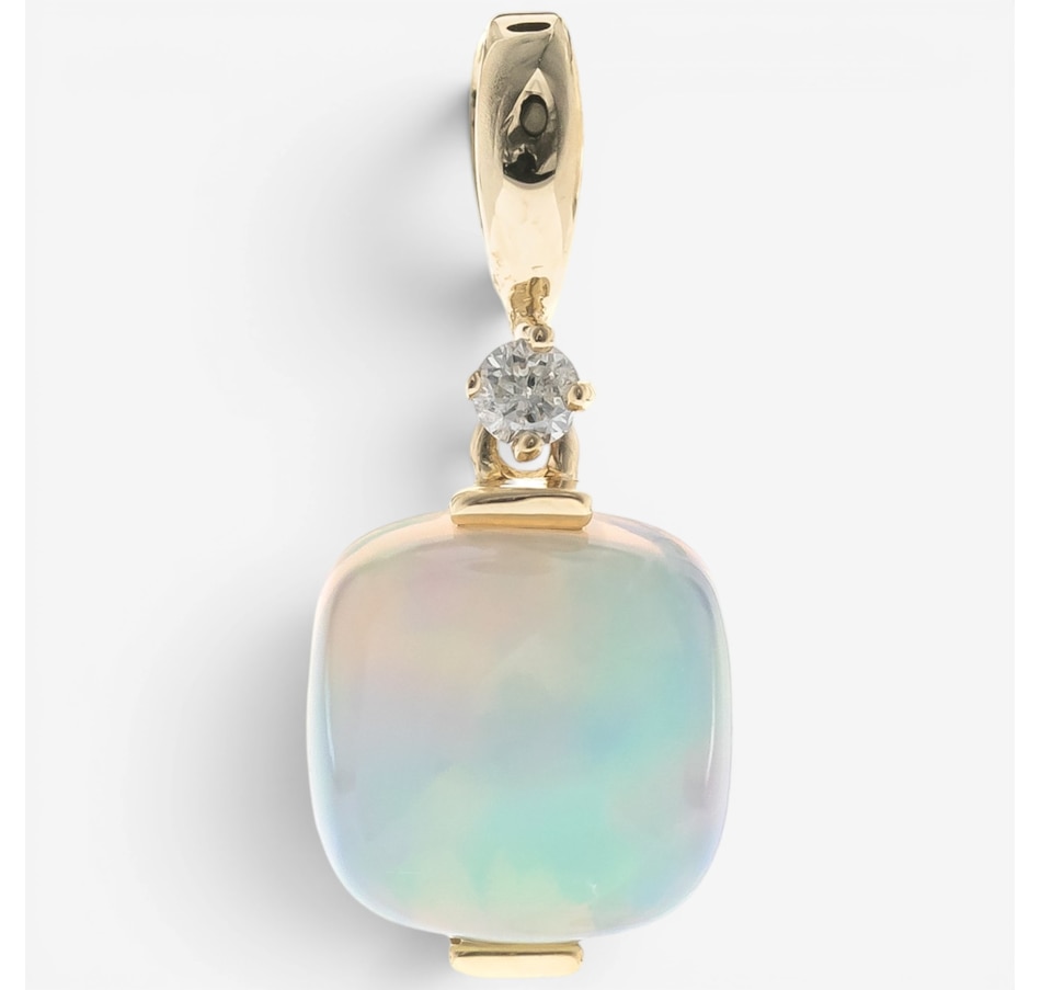 Image 756097_ALTMORE1.jpg, Product 756-097 / Price $399.99, Cirari 10K Yellow Gold Ethiopian Opal & Diamond Pendant With Chain from Cirari on TSC.ca's Jewellery department