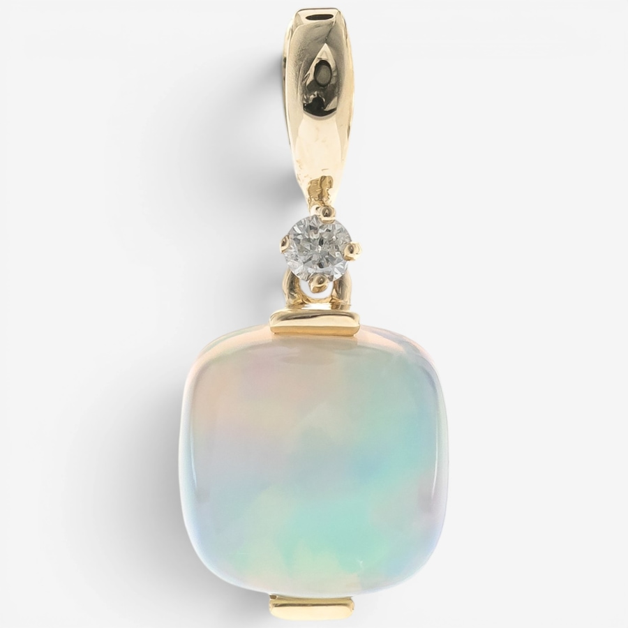 Image 756097_ALTMORE1.jpg, Product 756-097 / Price $449.99,  Cirari 10K Yellow Gold Ethiopian Opal & Diamond Pendant With Chain from Cirari on TSC.ca's Jewellery department