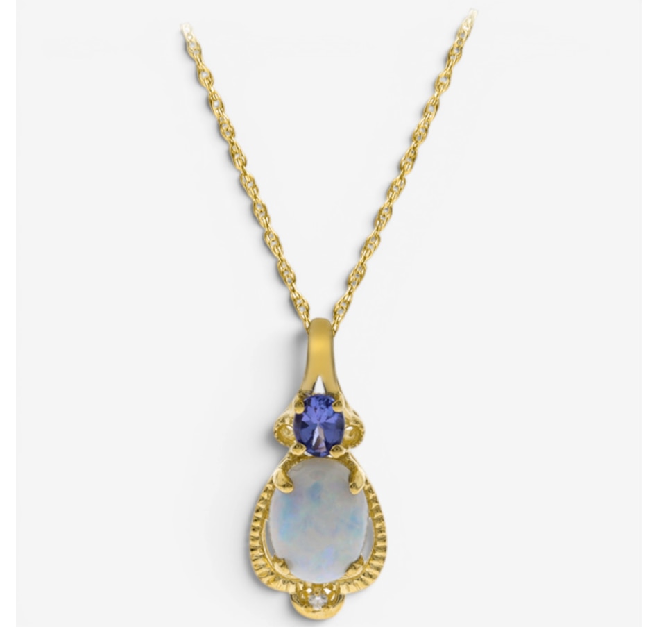 Image 756099.jpg, Product 756-099 / Price $849.99, Cirari 10K Yellow Gold Ethiopian Opal Pendant With Chain from Cirari on TSC.ca's Jewellery department