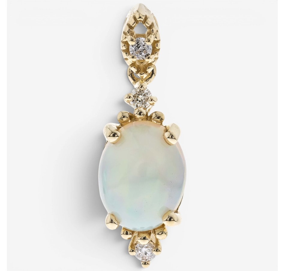 Image 756100_ALTMORE1.jpg, Product 756-100 / Price $649.99, Cirari 10K Yellow Gold Ethiopian Opal & Diamond Pendant With Chain from Cirari on TSC.ca's Jewellery department