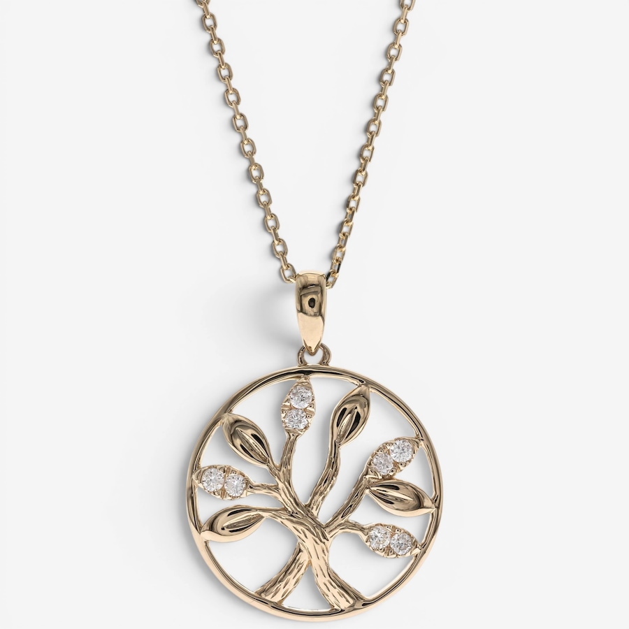 Image 756102.jpg, Product 756-102 / Price $1,129.99, Cirari 10K Yellow Gold Tree of Life Diamond Pendant With Chain from Cirari on TSC.ca's Jewellery department