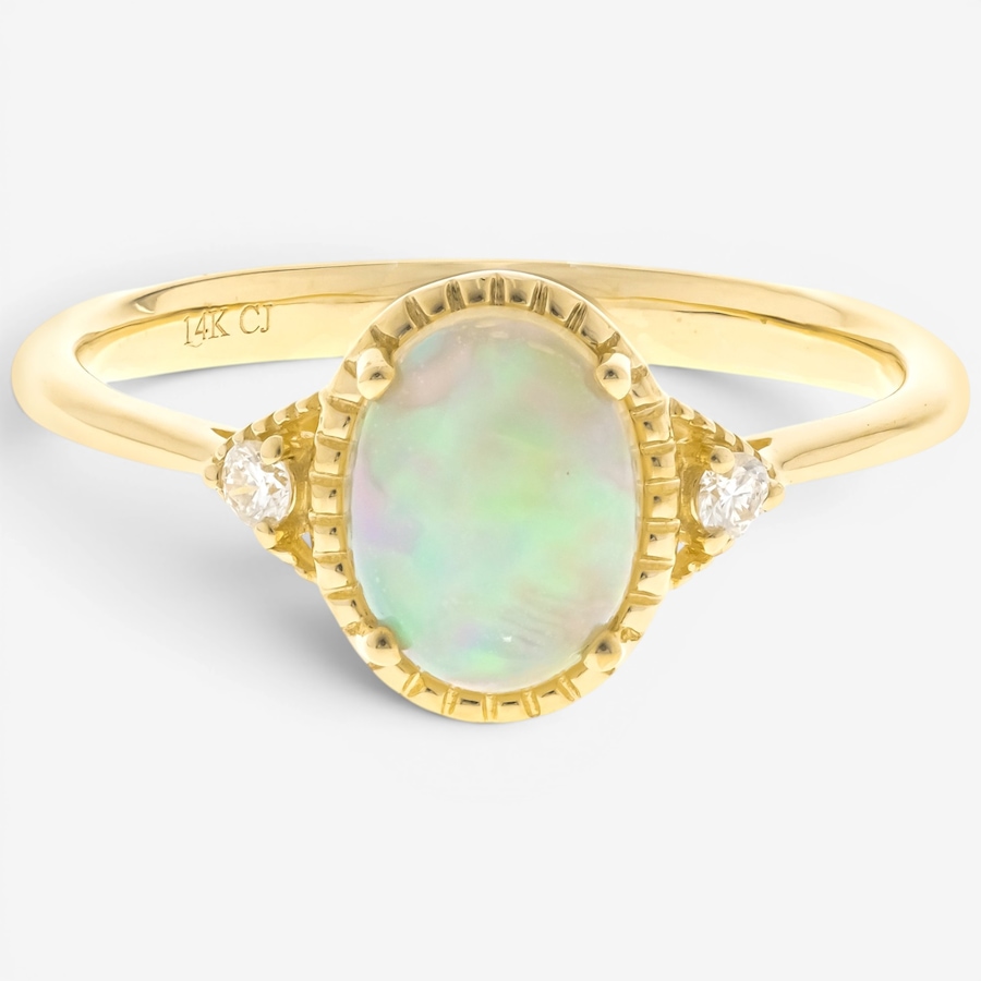 Image 756105.jpg, Product 756-105 / Price $849.99, Cirari 10K Yellow Gold Ethiopian Opal & Diamond Ring from Cirari on TSC.ca's Jewellery department