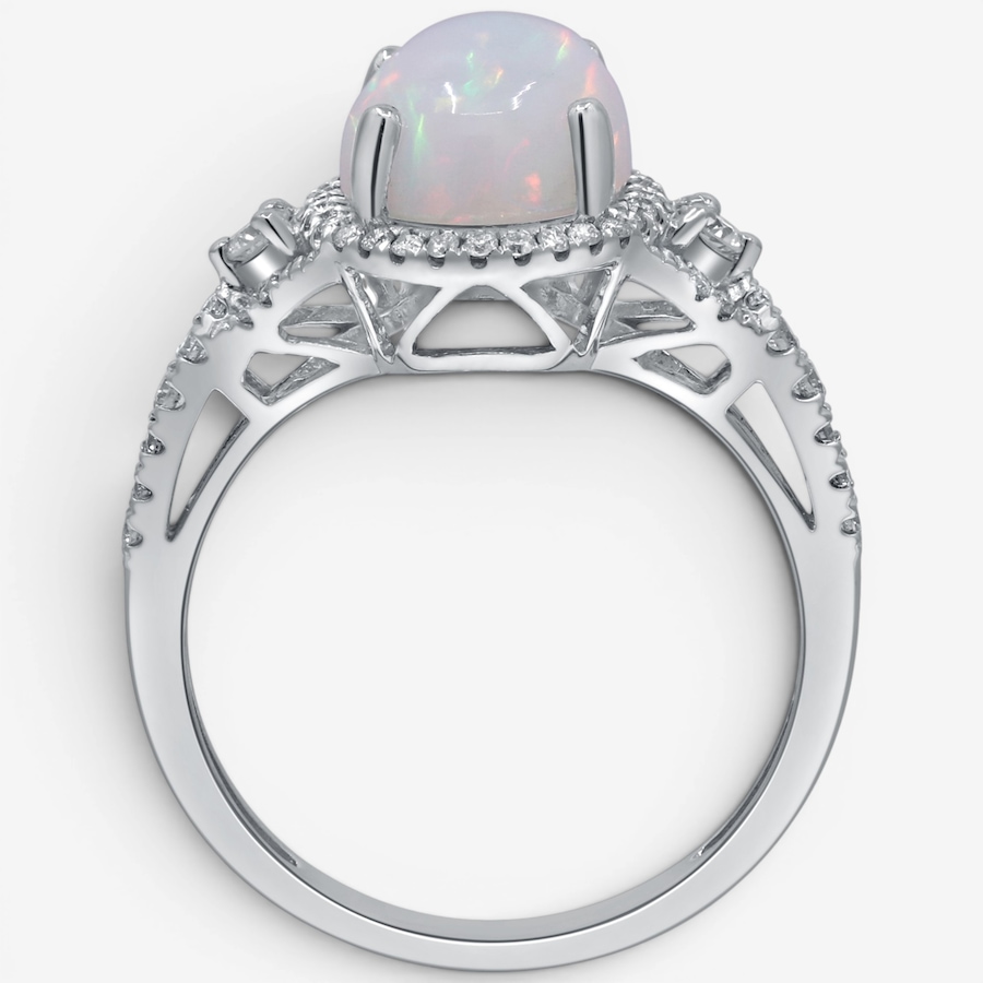 Image 756106_ALTMORE1.jpg, Product 756-106 / Price $1,649.99, Cirari 10K White Gold Ethiopian Opal & Diamond Ring from Cirari on TSC.ca's Jewellery department