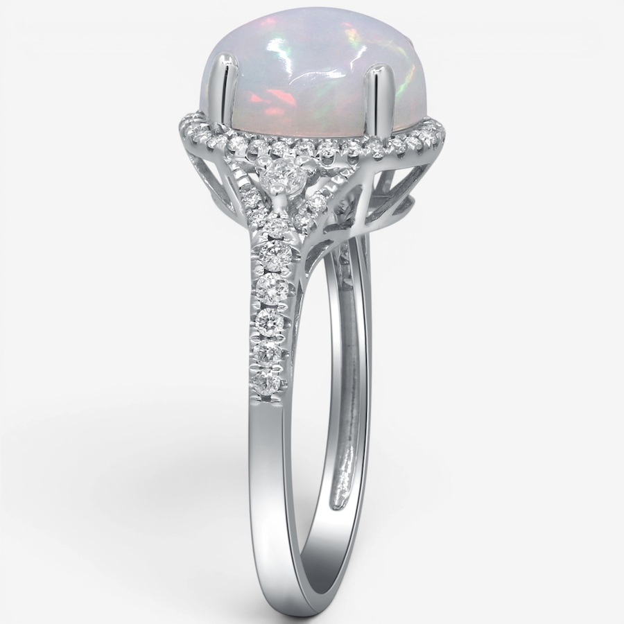 Image 756106_ALTMORE2.jpg, Product 756-106 / Price $1,649.99, Cirari 10K White Gold Ethiopian Opal & Diamond Ring from Cirari on TSC.ca's Jewellery department