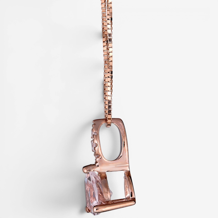 Image 756108_ALTMORE1.jpg, Product 756-108 / Price $799.99, Cirari 10K Rose Gold Morganite & Diamond Pendant With Chain from Cirari on TSC.ca's Jewellery department