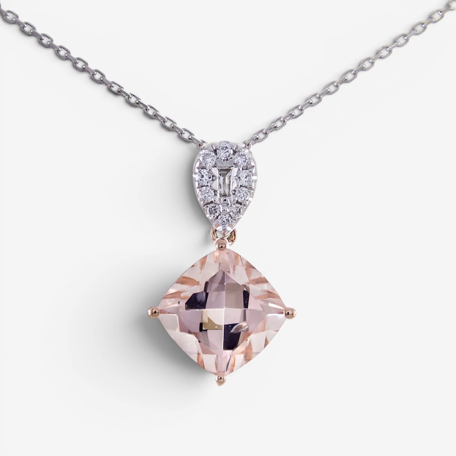 Image 756110.jpg, Product 756-110 / Price $1,699.99, Cirari 10K Two Tone Gold Morganite & Diamond Necklace from Cirari on TSC.ca's Jewellery department