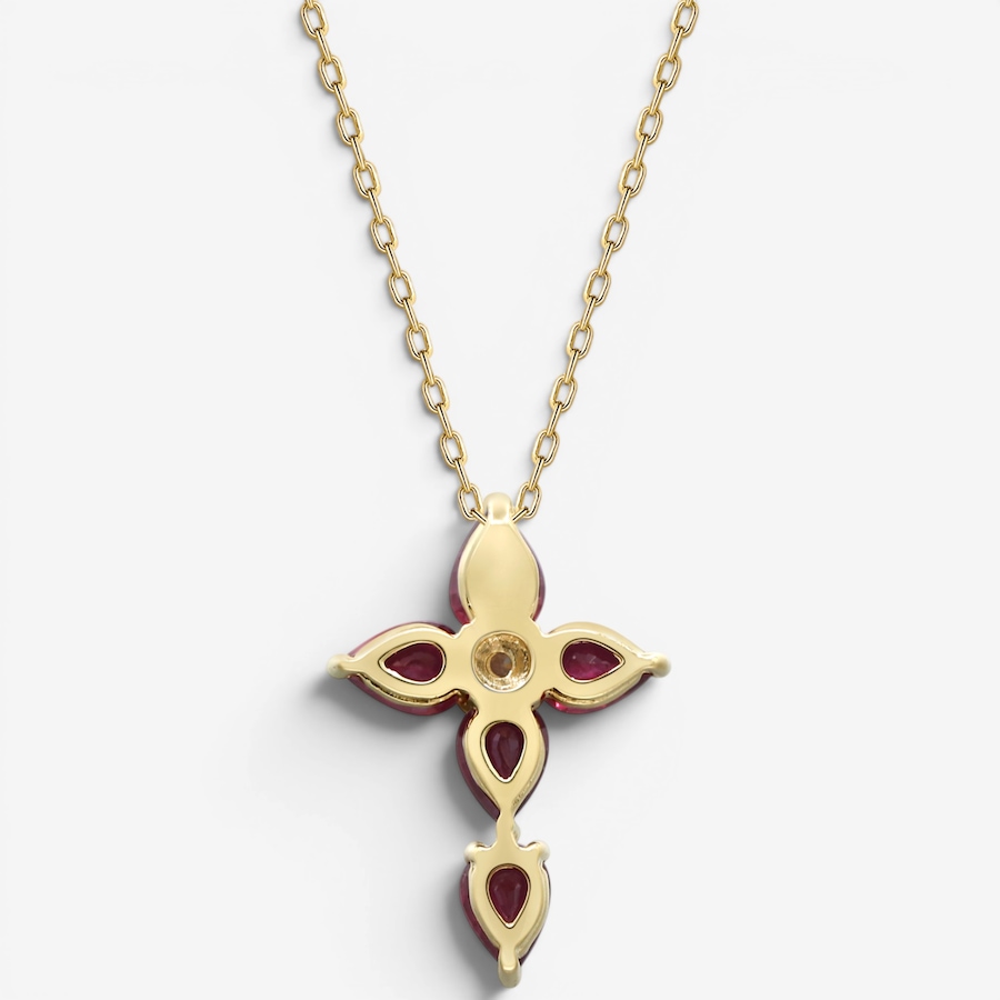 Image 756112_ALTMORE2.jpg, Product 756-112 / Price $799.99, Cirari 10K Yellow Gold Ruby Cross Pendant With Chain from Cirari on TSC.ca's Jewellery department