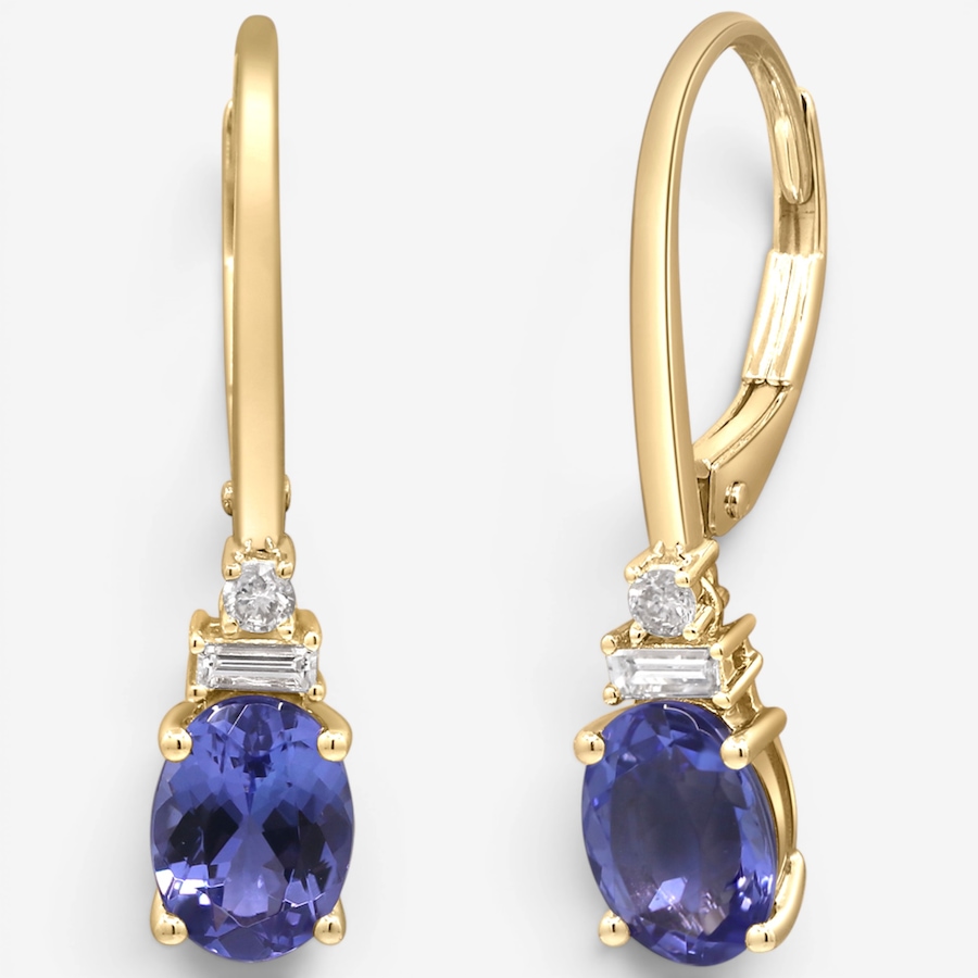Image 756114_ALTMORE1.jpg, Product 756-114 / Price $799.99, Cirari 14K Yellow Gold Tanzanite & Diamond Leverback Earrings from Cirari on TSC.ca's Jewellery department