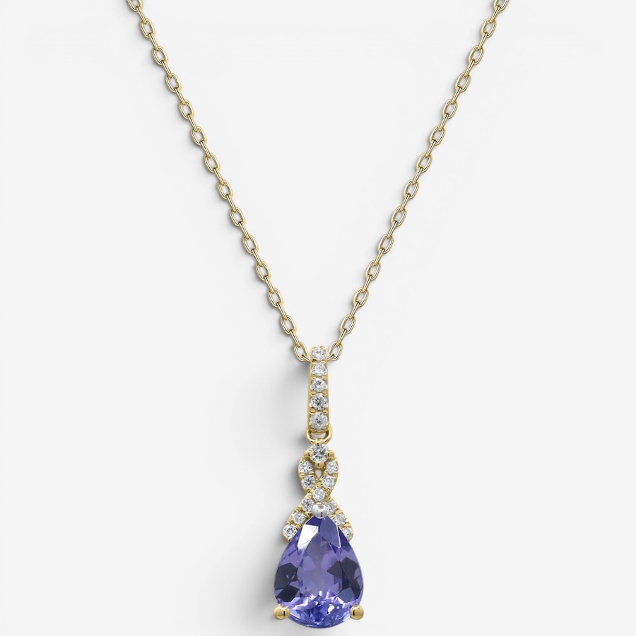 Image 756116.jpg, Product 756-116 / Price $1,399.99, Cirari 14K Yellow Gold Tanzanite & Diamond Pendant With Chain from Cirari on TSC.ca's Jewellery department