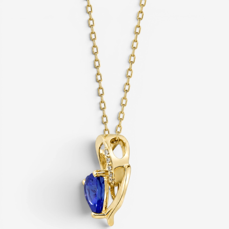 Image 756118_ALTMORE1.jpg, Product 756-118 / Price $1,299.99, Cirari 14K Yellow Gold Tanzanite & Diamond Heart Pendant With Chain from Cirari on TSC.ca's Jewellery department
