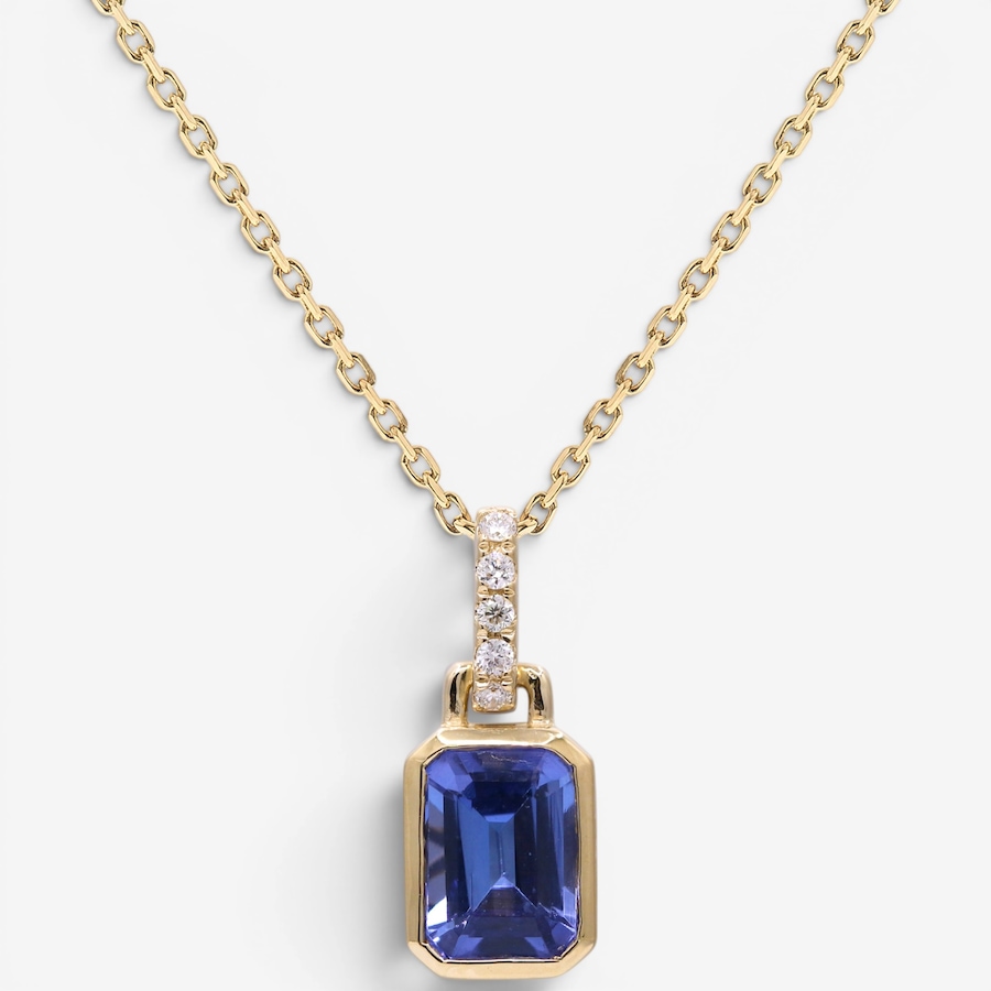 Image 756122.jpg, Product 756-122 / Price $1,399.99, Cirari 14K Yellow Gold Tanzanite & Diamond Pendant With Chain from Cirari on TSC.ca's Jewellery department