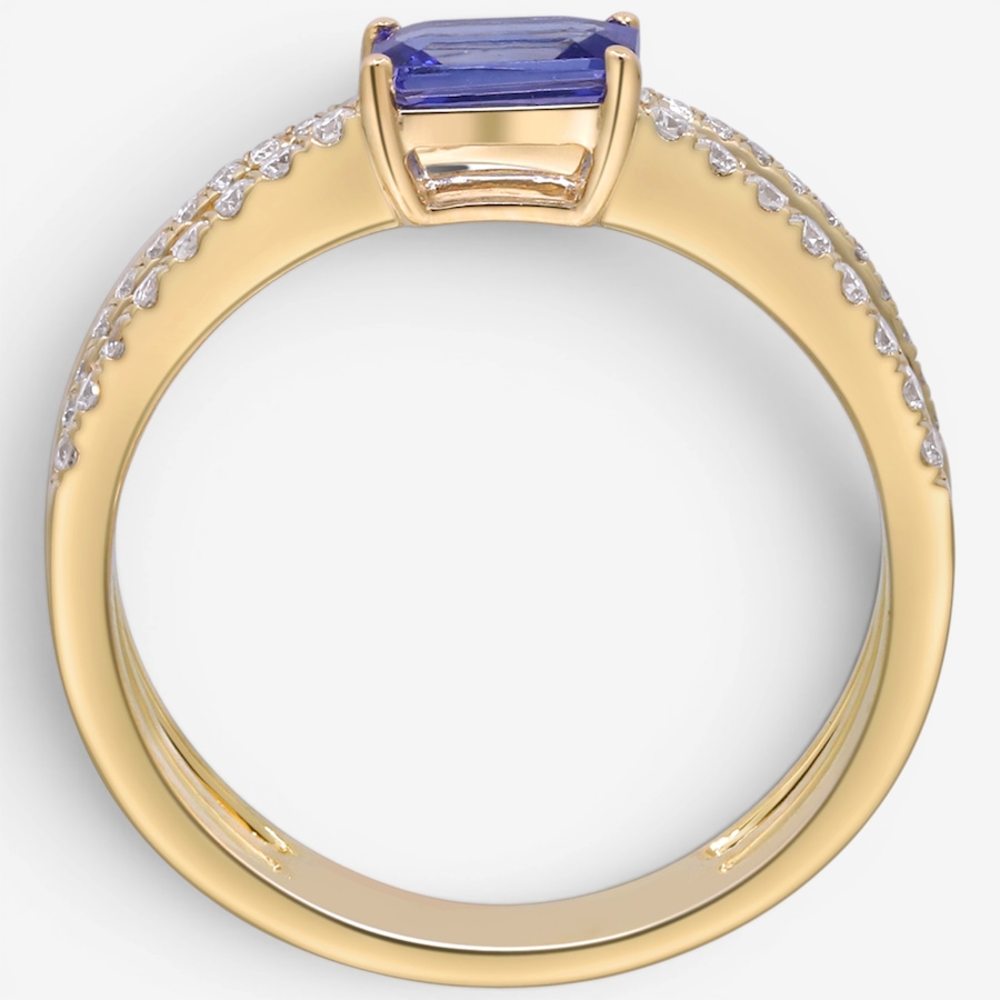 Image 756125_ALTMORE3.jpg, Product 756-125 / Price $2,499.99, Cirari 14K Yellow Gold Tanzanite & Diamond Crossover Ring from Cirari on TSC.ca's Jewellery department